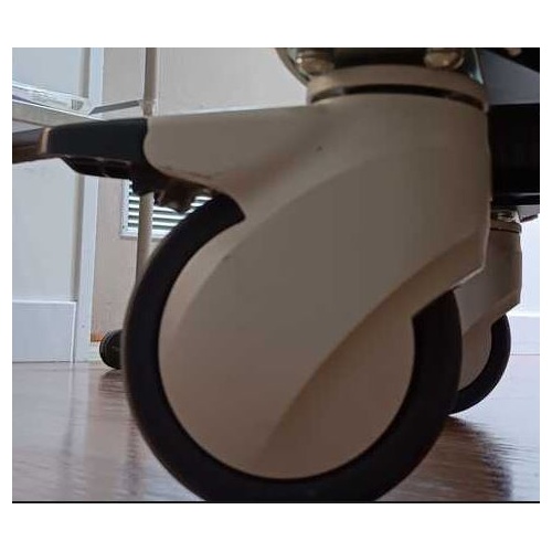 Aidacare MC000367 Medication Trolley / Cart - 125mm Brake Castor - Plate Mount - Each