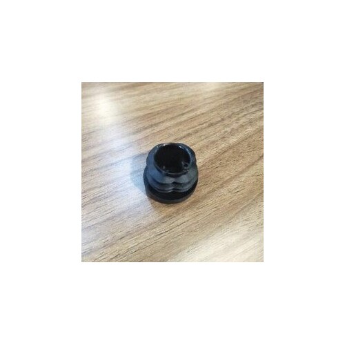 Round Ribbed Tube Insert / End Cap - 22mm OD x 0.8 -3mm - Plastic - Black