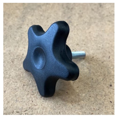 Powertec 5 Star Handscrew, 1/4 x 25mm