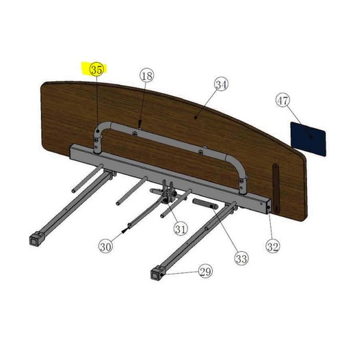Invacare CS8 Bed Foot Board FRAME