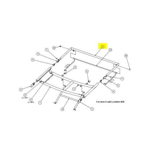 Arjo Enterprise 8000X CALF EXTENTSION ASSEMBLY