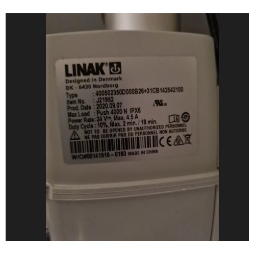 Eurocare Floorline Bed Old Style - Backrest Actuator - Linak J21952