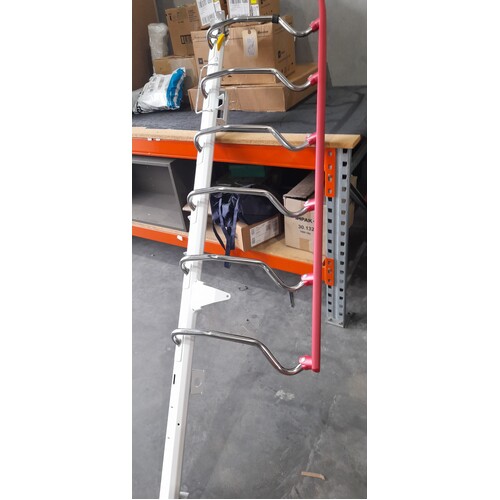 Stryker 1115 Patient Trolley - R/H Siderail Assembly - White/Red