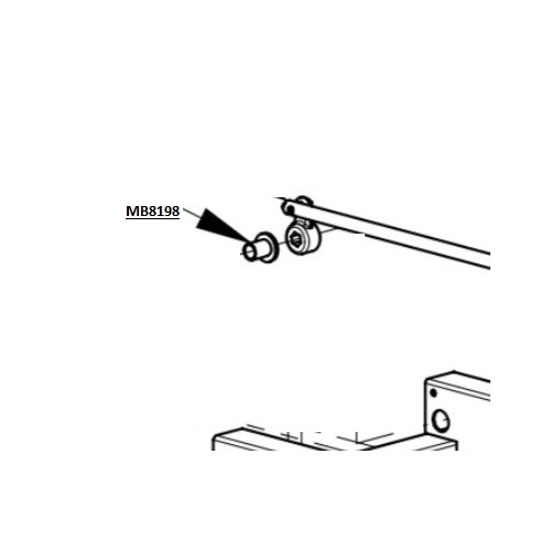 Howard Wright M7 Bed - Brake Rod Retaining Bush / Pin - 1/2" x 5/8" x 7/8" - Each
