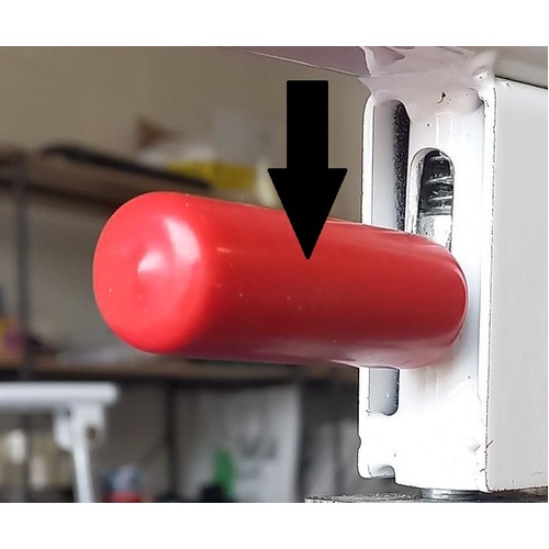 Alrick Change Table - Siderail Lock Lever With Red Sleeve