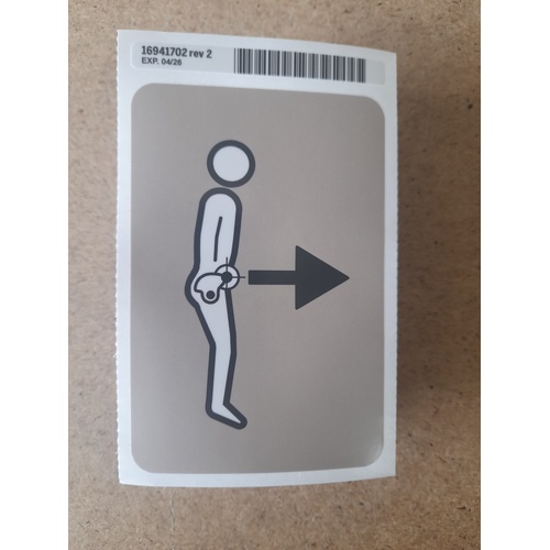 Hill-Rom Progressa Bed - Hip Placement Label 8 Series RH