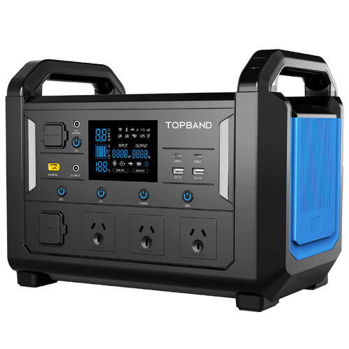 Topband Portable Power Supply/Backup Battery 1200W 1152Wh  Generator LiFePO4 Battery Powered