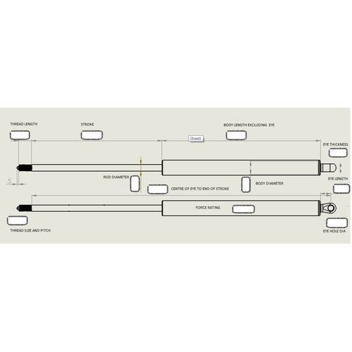 Customize Suspa, Lockable GAS STRUT