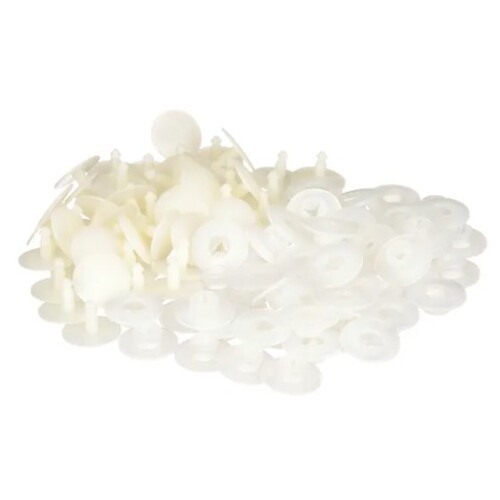 Hill-Rom Mattress - 3mm Nylon RIVETS - 1 x Female And 1 x Male - White - Pair