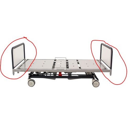 Alrick, To Suit TS2400 Bed, King Single HEAD AND FOOT BOARD - Ironstone Powdercoated - White Insert