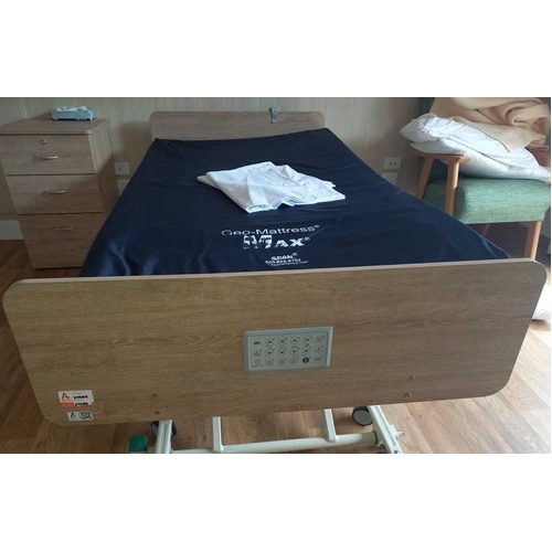 Alphacare, To Suit Cura King Single Bed, Head and Foot BOARDS - WIth End Panel Cutout - Rural Oak - Set