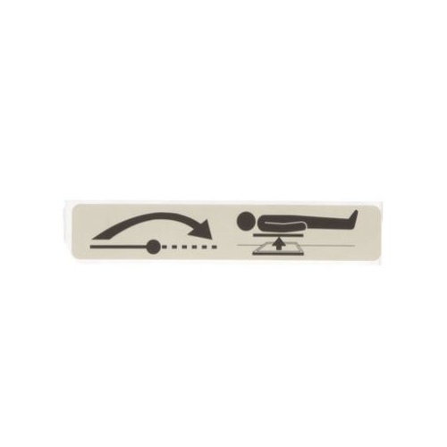 Hill-Rom P8040 Transtar Trauma Trolley - X Ray Lift Handle STICKER - R/H