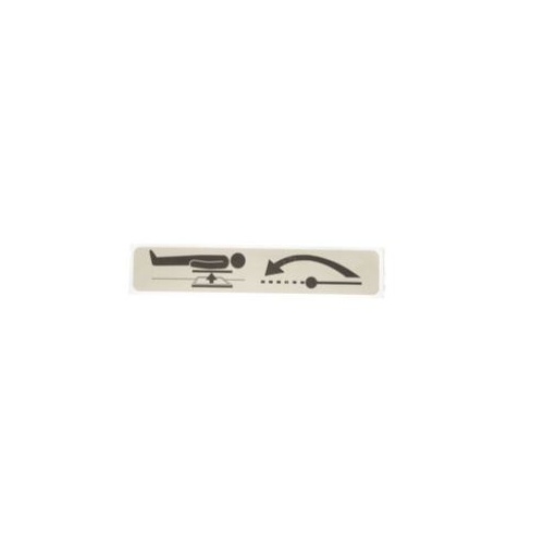 Hill-Rom P8040 Transtar Trauma Trolley - X Ray Lift Handle STICKER /H