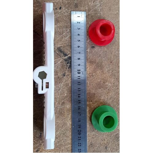Medicraft / Hill-Rom Beds - Replacement RHS BRAKE LEVER - Green & Red
