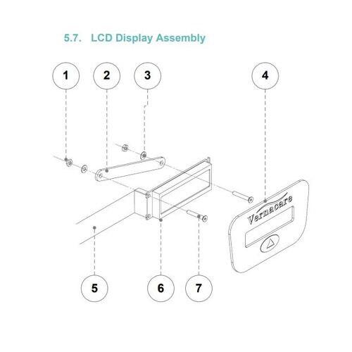 Vernacare Compact Plus - LCD DISPLAY Assembly