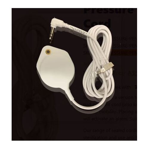 Palm Operated Nurse Call Pressure Pad / Paddle Pendant - 6.35mm Stereo Plug - Tip And Sleeve