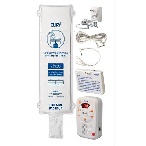 Cura1 Wireless Under Mattress Bed Exit Kit - With Multiport Receiver