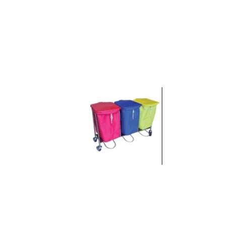 Laundry Solutions, Triple Collection TROLLEY - Included 3 Bins