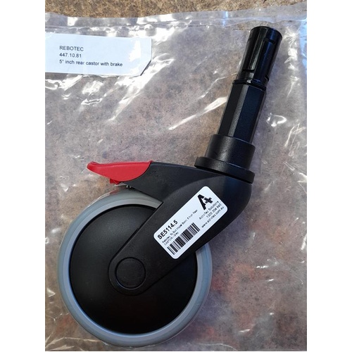 Rebotec, To Suit Model Bonn, 5 Inch Rear Brake CASTOR - Black