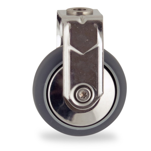 Roda 125mm Fixed Castor, Stainless Steel