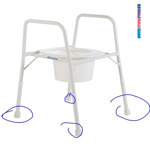 Aspire To Suit Over Toilet Aid, 30mm RUBBER TIP  - Each