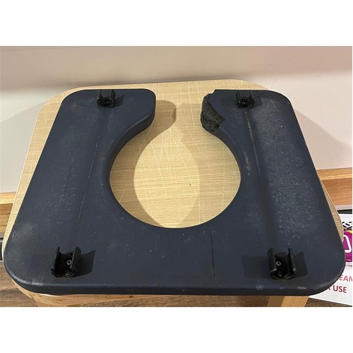 Safety And Mobility SMBT7754 Shower Commode - Open Front PU Seat With Clips