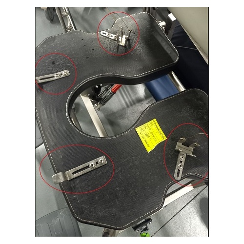 Raz Shower Commode - Heavy Duty Seat Metal Backets And CLAMPS KIT - 4 Pieces