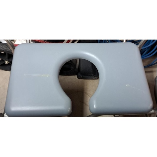 Juvo Shower Commode - Open Front PU Seat - 71cm / 710mm - Grey