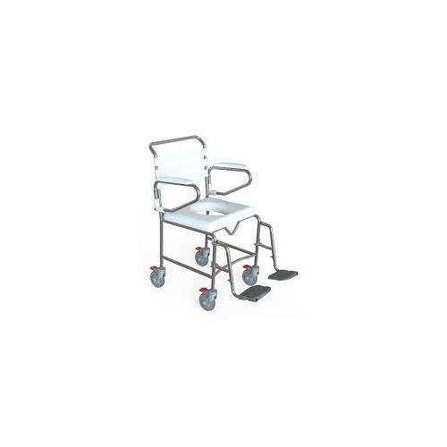 K Care KA114 Shower Commode - Attendant Propelled - Swing Away Legrests - 445mm Wide - Seat Is Not Included