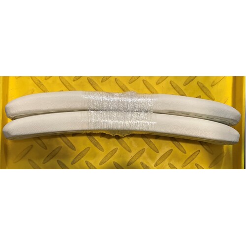 K Care KF11506 / Maxi Shower Commode - Curved Handmade Armpads - PAIR - White
