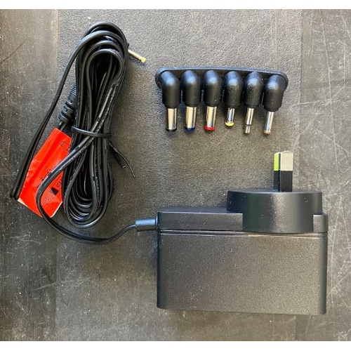 Slim 12V DC 1.5A POWER SUPPLY w/7DC Plugs