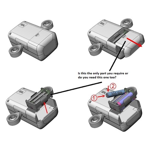 Charder MHS2510 Scale - BATTERY HOLDER AND COVER - Batteries Not Included