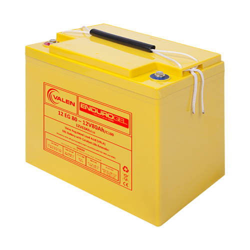Valen VRLA Gel Battery - 12v 80Ah - L 260mm x H 215mm x W 168mm
