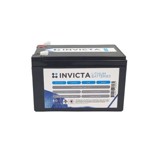 Invicta Lithium 12V 12Ah LiFePo4 BATTERY