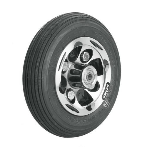 7" x 1 3/4" Primo Solid Castor - Alloy - 63mm Hub - Black