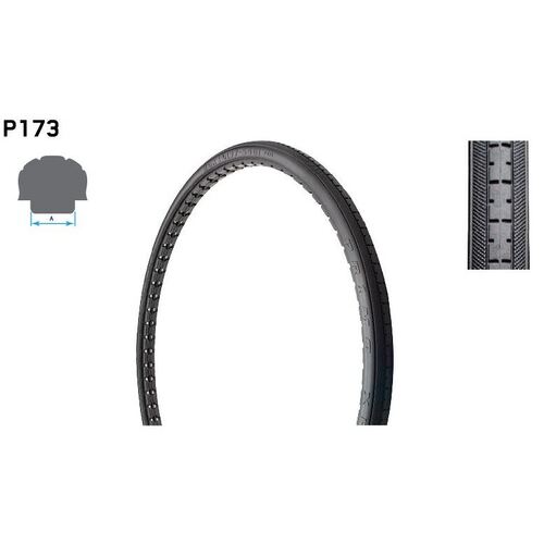 Primo, 24 x 1 3/8 Solid TYRE, Black (37-540)