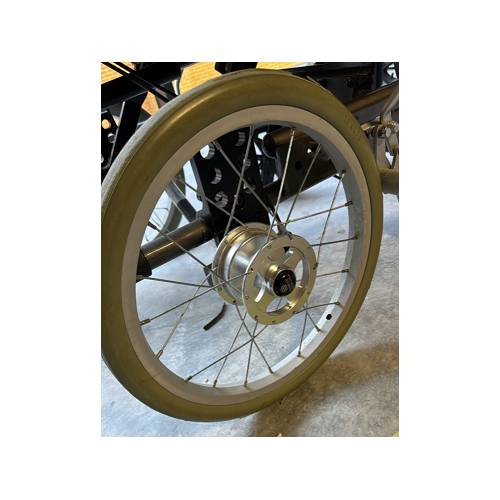 Breezy Relax 308 / 900 Wheelchair - Complete Rear Wheel With Solid Tyre And Drum Brake - 16 x 1.75 - Pair