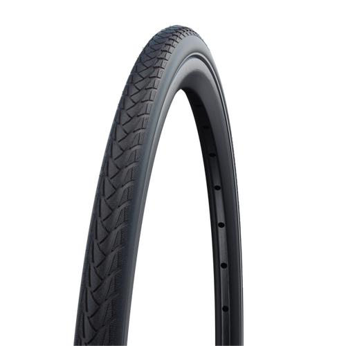 Schwalbe Wheelchair Marathon Plus Flat Less Tyre 22 x 1.00" solid (25-489) Evolution Line Black Reflective Sidewall