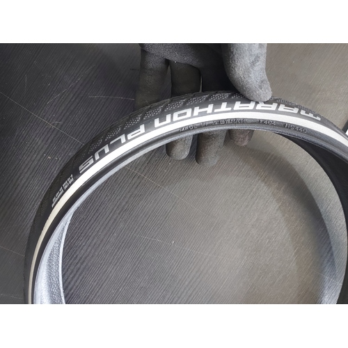 Schwalbe 24" x 1" / 25-540 Marathon Plus Tyre With Black Reflective Sidewall
