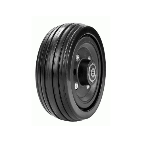 150 x 50 CASTOR WHEEL With Solid PU Black Tyre
