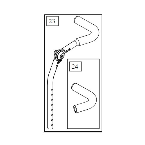 Quickie Iris,  Adjustable LHS, BACKREST UPPER HANDLE - Extension Version