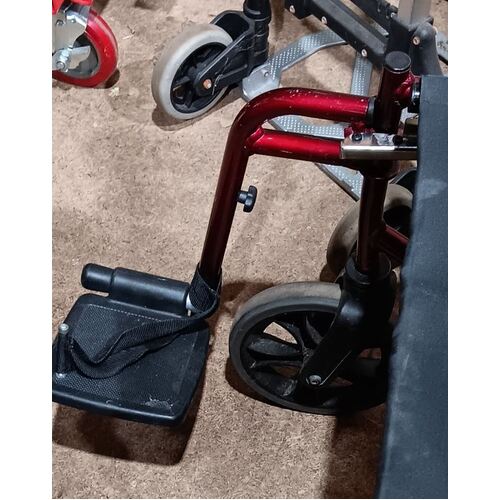 Elf / Lawson Lightweight Wheelchair - Complete Legrest With Footplate - To Suit 46cm Wide - L/H - Burgundy