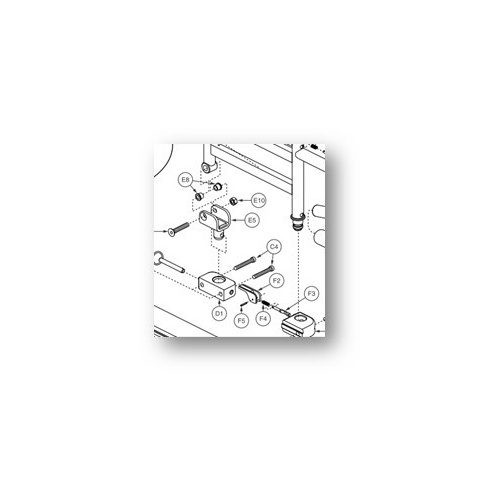 Pride, To Suit Quantum R44 Chair, Armrest RECEIVER - Left Rear side