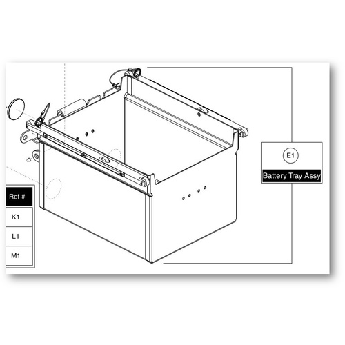 Pride Quantum R44 - BATTERY TRAY Assembly