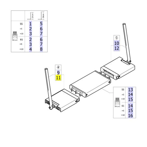Invacare, To Suit Azalea Max SW61 - FOOTBOARD With Long Tube - LHS