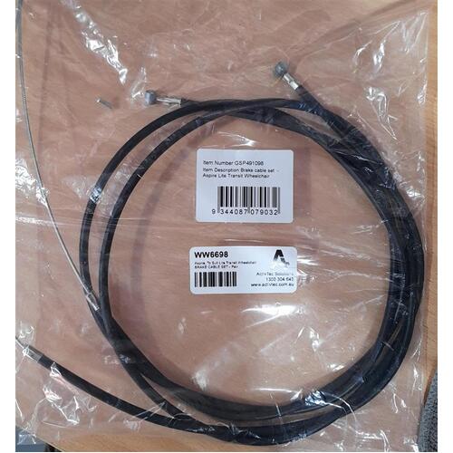 Aspire Lite Transit Wheelchair - BRAKE CABLES - Pair