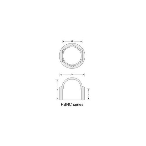 Round Dome Head Protection Caps 10mm For Hex NUTS/END CAP With Hex Head Bolts - Black