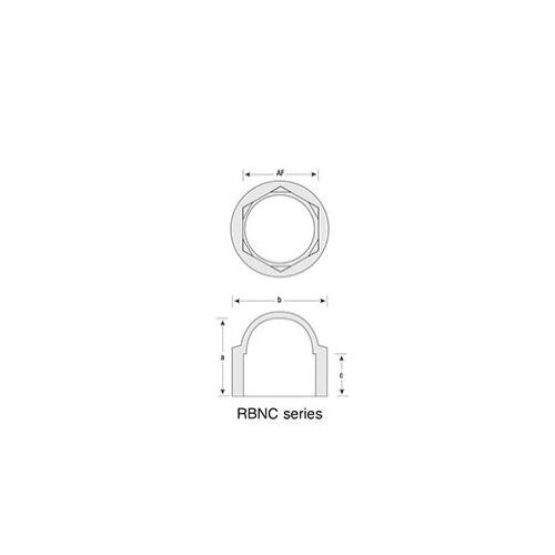 Round Dome Head Protection Caps 27mm For Hex NUTS/END CAP With Hex Head Bolts - Black