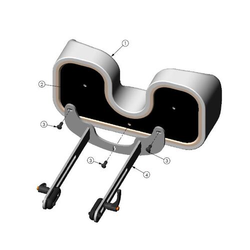 Easy Stand, PAD STANDARD KNEE ASSEMBLY - Included Pad, Cover, Bolt And Mounting Bracket