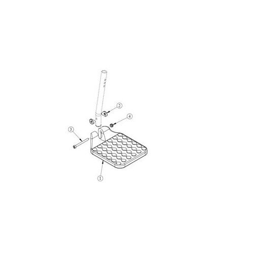 Ki Mobility Focus CR Wheelchair - Wide CAT/TILT FOOTPLATE Complete 14-15" Wide
